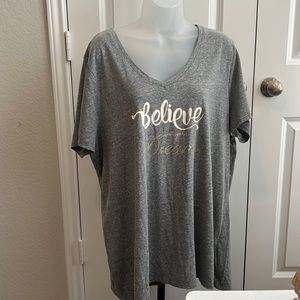 A tee shirt Believe verbiage great condition